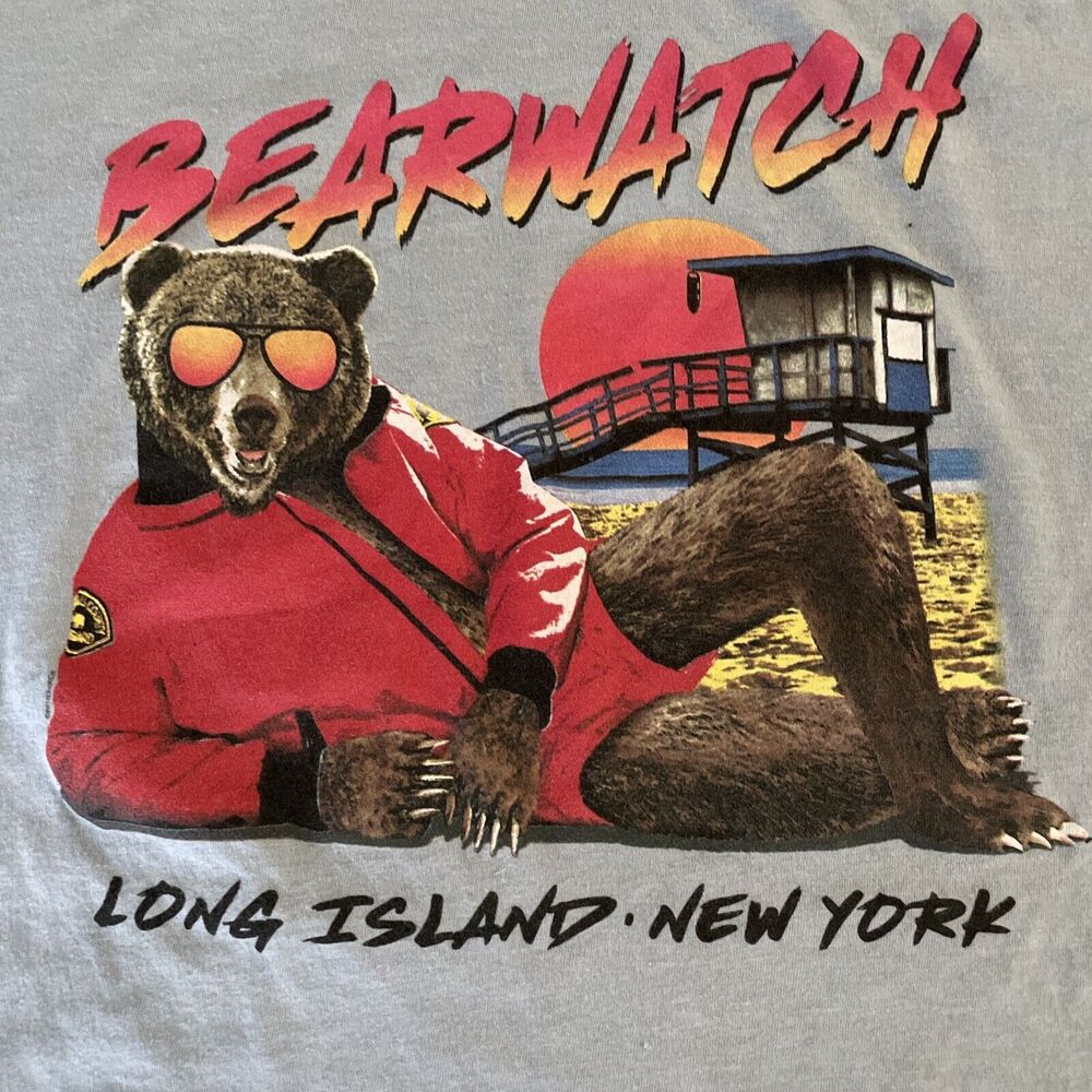 Bearwatch T Shirt XL  Blue Funny The Duck Company